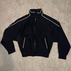 Fashion Nova Lime Color Trimmed Black Zip Up Jacket